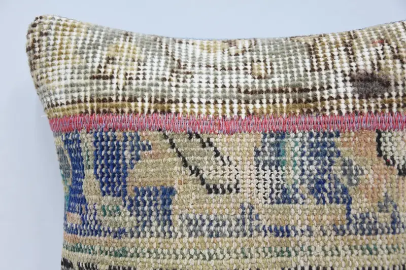 Home Decor Pillow, 12x12 Beige Cushion Cover, Vintage Kilim Throw Pillow, Outdoor Throw Pillow Case, Vintage Pillow, Turkish Rugs Pillow, Cushion - 2