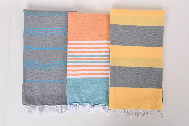 Absorbent Turkish towel, Turkish fouta towel for outdoor use, Gift For Her, Summer Towel, 70x40 Cotton Set of 8 Towel, Handmade Gift, Hammam towel - 7