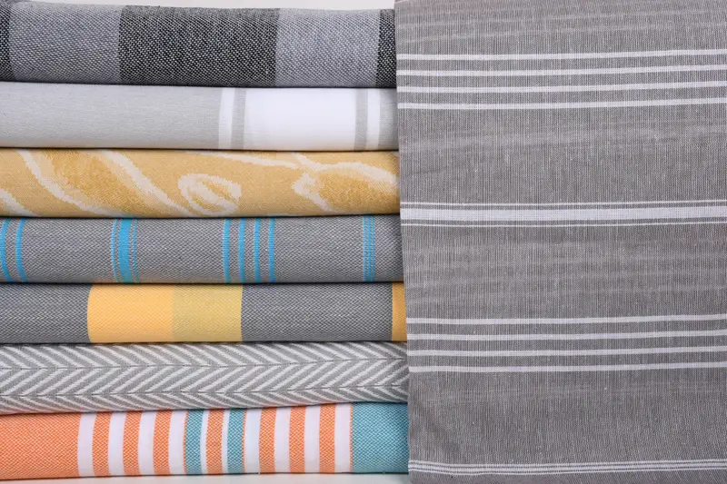 Absorbent Turkish towel, Turkish fouta towel for outdoor use, Gift For Her, Summer Towel, 70x40 Cotton Set of 8 Towel, Handmade Gift, Hammam towel - 1