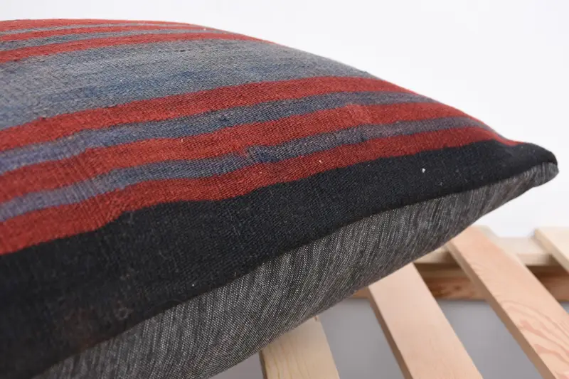 Pattern Throw Cushion Case, Vintage Kilim Pillow, Cushion Case, 16x24 Red Cushion Case, Vintage Kilim Throw Pillow, Gift Pillow - 7
