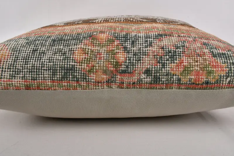 Antique Pillows, Boho Pillow Sham Cover, Cushion Cover, 24x24 Gray Cushion, Sustainable Cushion, Turkish Pillow, Armchair Cushion Cover - 5