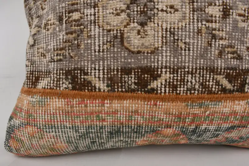 Antique Pillows, Boho Pillow Sham Cover, Cushion Cover, 24x24 Gray Cushion, Sustainable Cushion, Turkish Pillow, Armchair Cushion Cover - 4