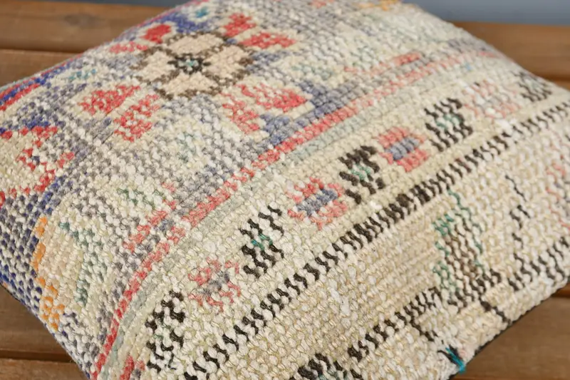 Pillow Sham, Vintage Kilim Pillow, Retro Pillow Case, Turkish Kilim Pillow, 12x12 Blue Cushion Cover, One Of A Kind Pillow Case, Gift Pillow - 4