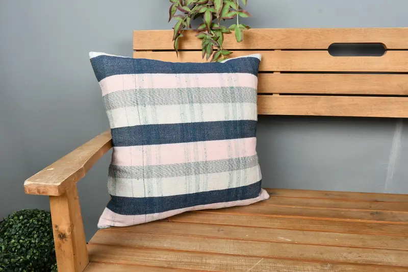 Home Decor Pillow, Cushion Case, 18x18 Pink Pillow Cover, Car Pillow Case, Ethnical Kilim Rug Pillow, Wool Kilim Pillow Cushion, Vintage Pillow - 1