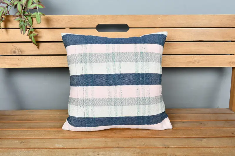 Home Decor Pillow, Cushion Case, 18x18 Pink Pillow Cover, Car Pillow Case, Ethnical Kilim Rug Pillow, Wool Kilim Pillow Cushion, Vintage Pillow - 6