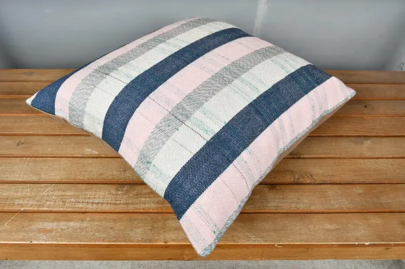 Home Decor Pillow, Cushion Case, 18x18 Pink Pillow Cover, Car Pillow Case, Ethnical Kilim Rug Pillow, Wool Kilim Pillow Cushion, Vintage Pillow - 2