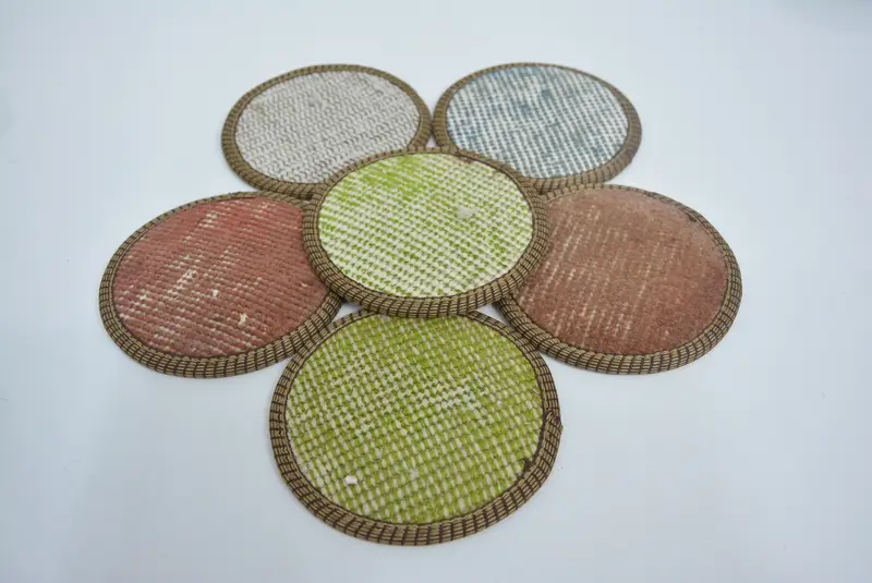 Montaña rusa Kilim verde y roja, montaña rusa Boho única