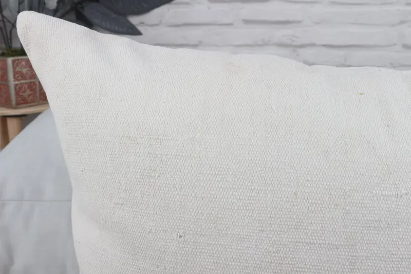 20x28 White Pillow Case, Pillow Cover, Sofa Bolster Pillow, Handmade Kilim Cushion, Turkish Pillow, Custom Pillow Cover, Ethnical Kilim Rug Pillow - 5