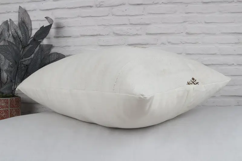 20x28 White Pillow Case, Pillow Cover, Sofa Bolster Pillow, Handmade Kilim Cushion, Turkish Pillow, Custom Pillow Cover, Ethnical Kilim Rug Pillow - 7