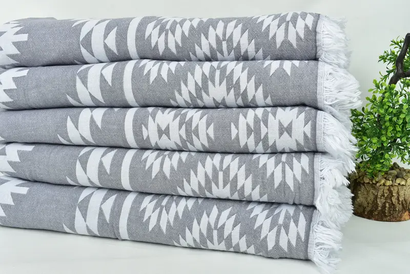 Tablecloth, Wedding Favors, Customized Throw Blankets, Personalized Gifts, Turkish Throw Blanket, 84x56 Cotton Kilim Towel, Beach Wedding Favor - 4