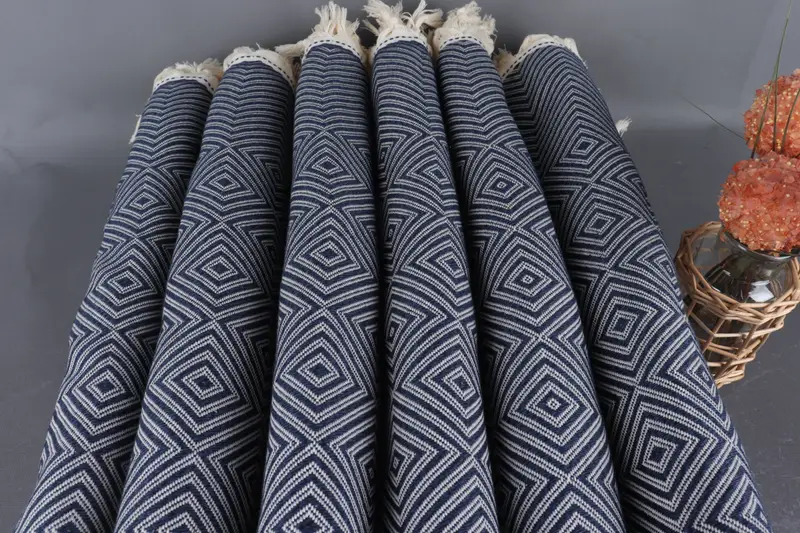 Turkish Blanket Queen, Bedspread, Bridesmaid Gifts, Gift For The Home Decor, 92x80 Cotton Diamond Towel, Woven Throw Blanket, Throw Blanket for Bed - 3