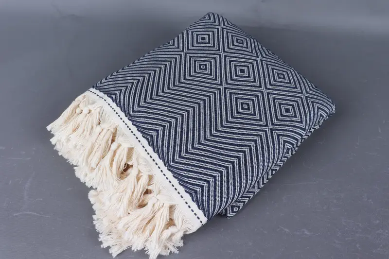 Turkish Blanket Queen, Bedspread, Bridesmaid Gifts, Gift For The Home Decor, 92x80 Cotton Diamond Towel, Woven Throw Blanket, Throw Blanket for Bed - 6