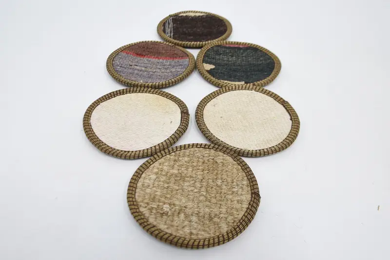 Brown and White Ethnic Coasters, Durable and Stylish Drink Coasters