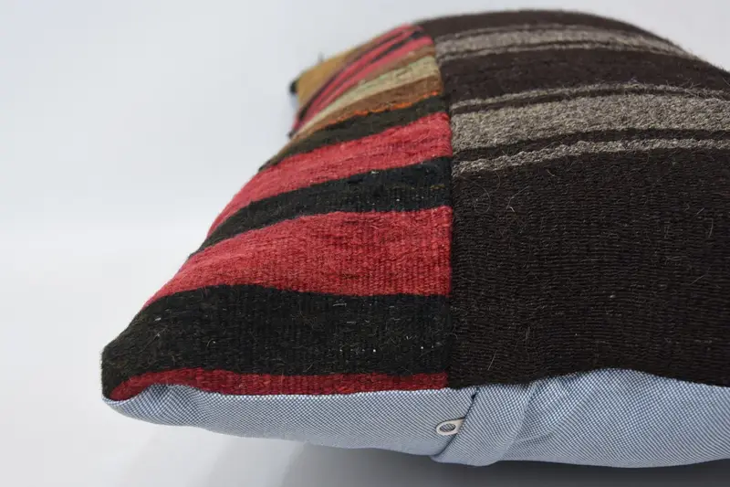 Home Decor Pillow, Wholesale Cushion, Kilim Pillow, 16x24 Brown Pillow Case, Accent Pillow Case, Pillow, Vintage Kilim Throw Pillow - 5