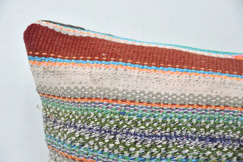 Vintage Kilim Pillow, Bright Pillow Sham, Wholesale Pillow, Turkish Kilim Pillow, Kilim Cushion Sham, Cushion Case, 12x36 Beige Pillow Case - 2