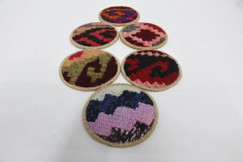 Bohemian Round Coasters, Purble and Red Coasters