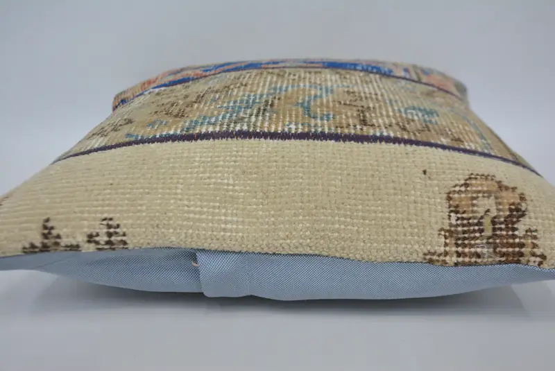 Outdoor Patio Cushion Cover, Pillow for Sofa, 16x16 Brown Pillow Sham, Chair Pillow Cover, Home Decor Pillow, Pillow, Vintage Kilim Throw Pillow - 5