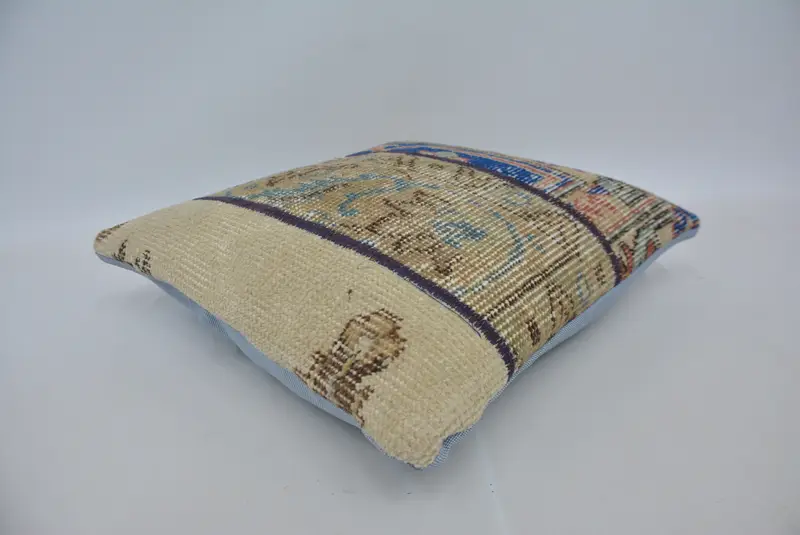 Outdoor Patio Cushion Cover, Pillow for Sofa, 16x16 Brown Pillow Sham, Chair Pillow Cover, Home Decor Pillow, Pillow, Vintage Kilim Throw Pillow - 6