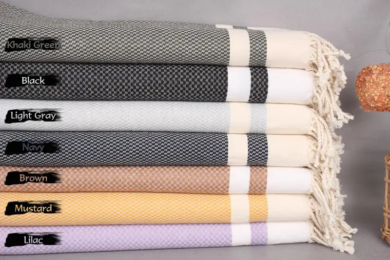 70x40 Cotton Striped Towel, Beach Size Towel, Lightweight Turkish towel, Gym Towel, Beach Towel Gift, Bridesmaid Proposal Gift, Turkish Towel USA - 1