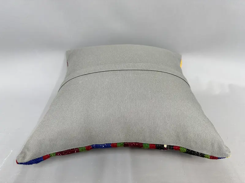 Christmas Pillow Cover, Pillow Cover, 18x18 Red Pillow Cover, Vintage Kilim Throw Pillow, Vintage Kilim Pillow, Turkish Kilim Pillow - 7