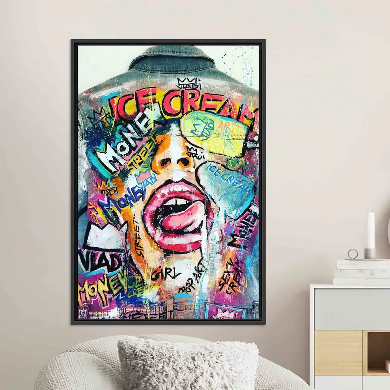 Modern Graffiti Rüyası: Şık Mekanlar İçin Baskılı Kanvas Sanatı