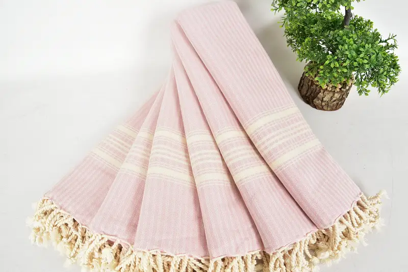 Luxury Turkish Bath Towel, Monogrammed Beach Towel, Home Decor Gifts, Unique Gift, Luxury towel, Bachelor Towel, 68x38 Cotton Striped Towel - 4