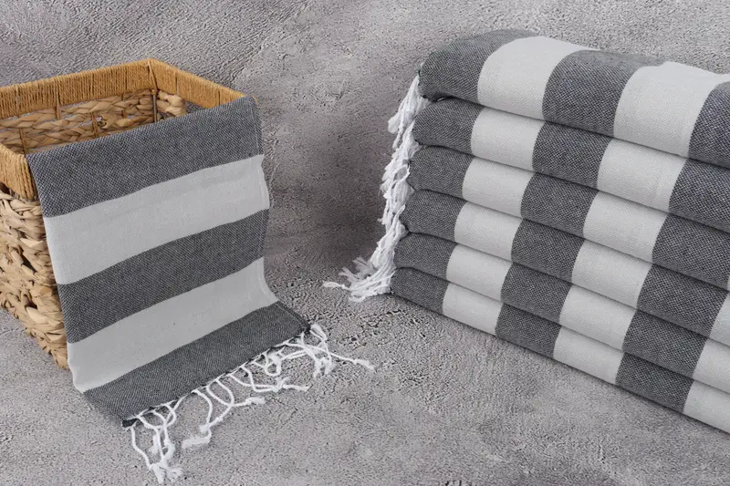 Spooky Bachelorette Party Gifts, Christmas Hand Towel, Personalized Gifts, Wedding Favors, Turkish Towel Hand Towel, 40x18 Cotton Striped Towel - 3