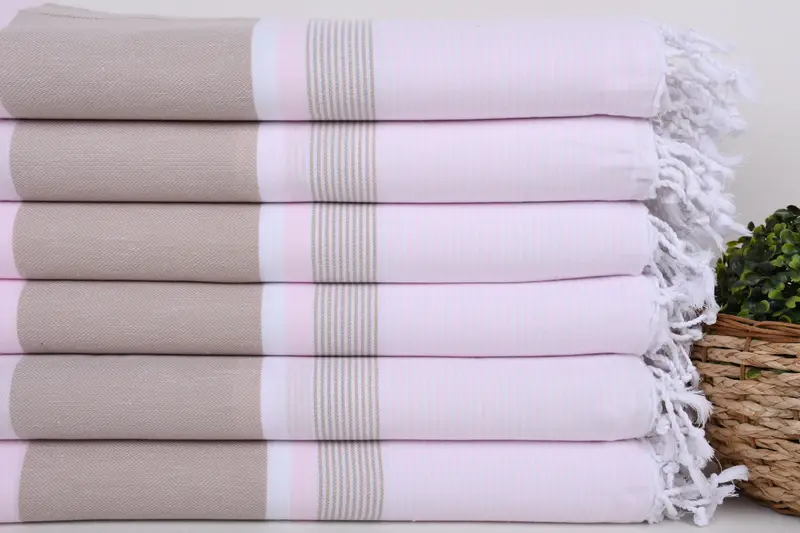 Soft and absorbent Turkish towel, 68x40 Cotton Striped Towel, Lightweight towel, Sand-resistant towel, Memorial Gift, Bridesmaid Towel, Thin towel - 2