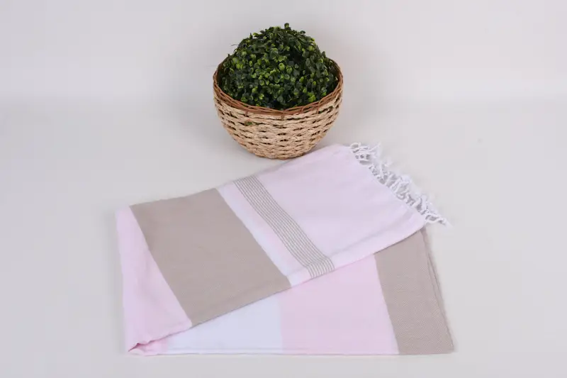 Soft and absorbent Turkish towel, 68x40 Cotton Striped Towel, Lightweight towel, Sand-resistant towel, Memorial Gift, Bridesmaid Towel, Thin towel - 4