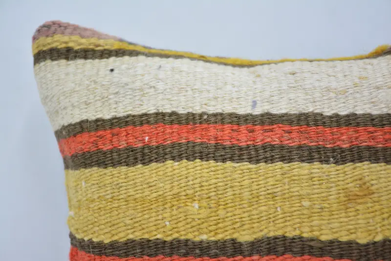 Kilim Cushion Sham, Ethnic Throw Cushion Cover, Pillow, Vintage Kilim Throw Pillow, 12x12 Red Pillow Sham, Ethnical Kilim Rug Pillow - 2