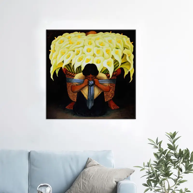 Trendy Rivera Flower Carrier Canvas Print - Elegant Home Decor