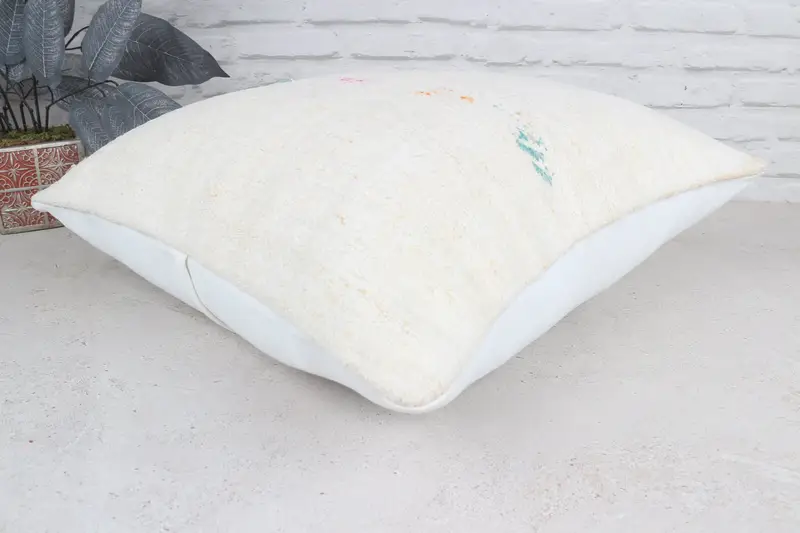 Outdoor Patio Cushion Cover, 20x20 White Pillow, Kilim Pillow Cover, Pillow, Interior Designer Pillow, Pillow for Sofa, Handmade Pillow Case - 7