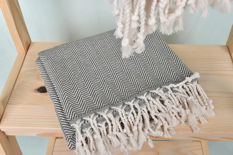 70x40 Cotton Herringbone Towel, Peshtemal Towel USA, Wedding Gifts Towel, Bachelorette Party Favors Beach, Monogrammed Beach Towel, Best Friend Gift - 5