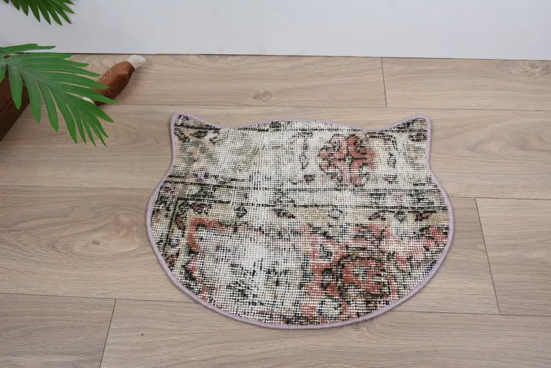 Mantel individual redondo de lana beige y marrón bohemio, mantel individual de diseño bohemio tradicional