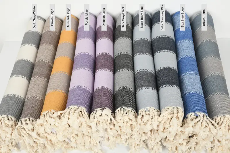 Striped Towel Custom Personalized Turkish Cotton Beach Towel, 36x67 Inches