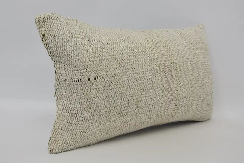 Vintage Kilim Throw Pillow, Turkish Kilim Pillow, Bright Pillow, Cushion, 12x20 Beige Cushion Case, Gift Pillow, Shabby Chic Cushion Case - 3