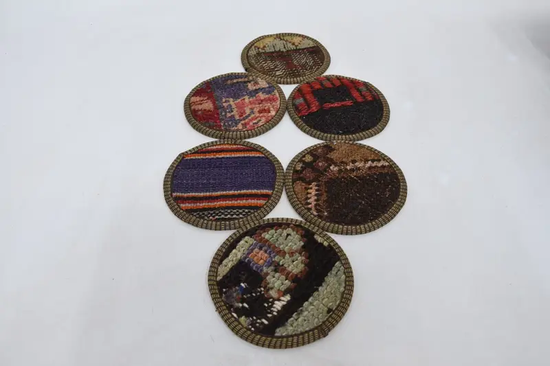 Blue and Orange Coasters, Stylish and Durable Glass Pads