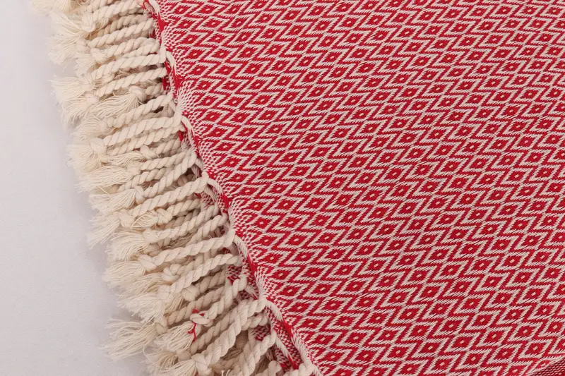 Thanksgiving Tablecloth, Bridal Shower Gift, Bedspread, Housewarming Gift, Family Gift Basket, Wedding For Favor, 96x80 Cotton Diamond Towel - 7