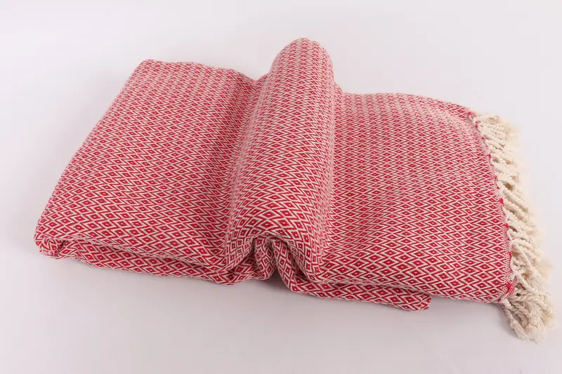 Thanksgiving Tablecloth, Bridal Shower Gift, Bedspread, Housewarming Gift, Family Gift Basket, Wedding For Favor, 96x80 Cotton Diamond Towel - 6