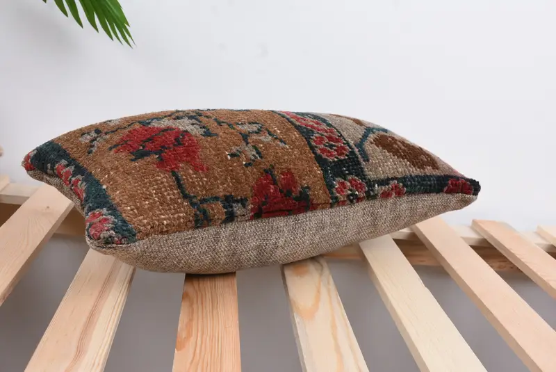 8x16 Brown Pillow Sham, Kilim Pillow Cover, Southwestern Cushion Case, Cushion Case, Ethnical Kilim Rug Pillow, Vintage Kilim Throw Pillow - 6