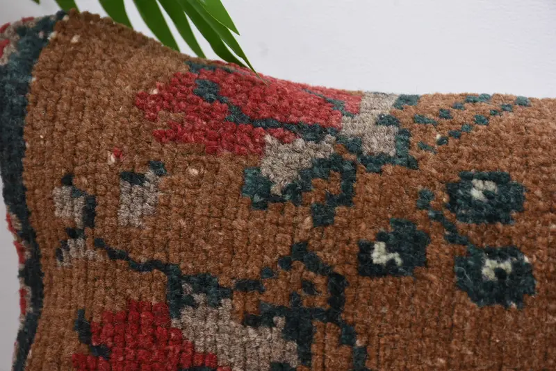 8x16 Brown Pillow Sham, Kilim Pillow Cover, Southwestern Cushion Case, Cushion Case, Ethnical Kilim Rug Pillow, Vintage Kilim Throw Pillow - 2