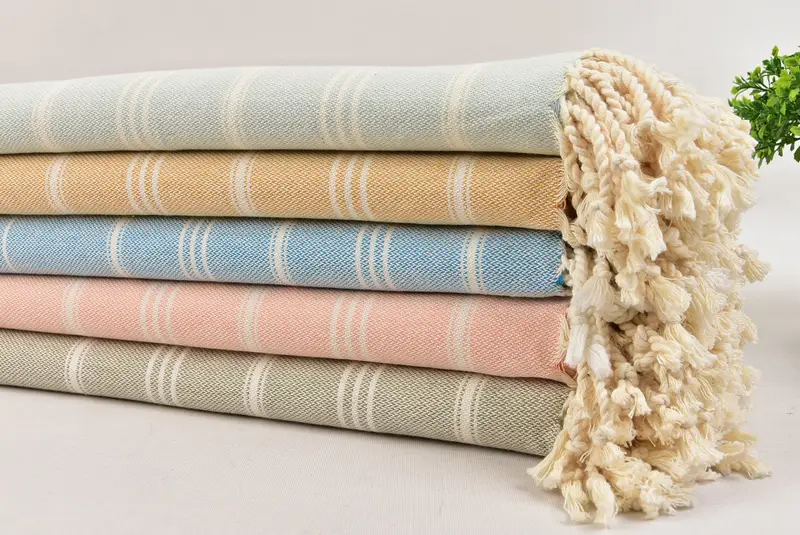 Personalized Dish Towel, Personalized Kitchen Towel, 36x24 Cotton Striped Towel, Wedding Gift For Bride, Small Bath Towels, Beach Wedding Favor - 3