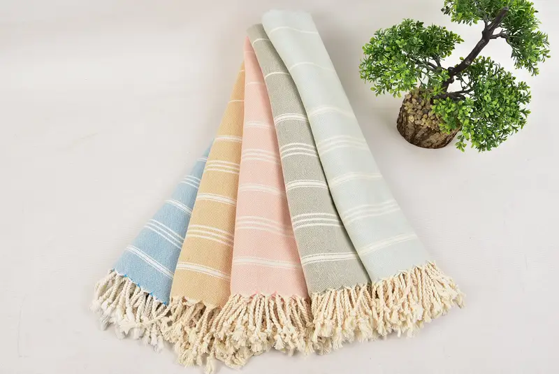 Personalized Dish Towel, Personalized Kitchen Towel, 36x24 Cotton Striped Towel, Wedding Gift For Bride, Small Bath Towels, Beach Wedding Favor - 4