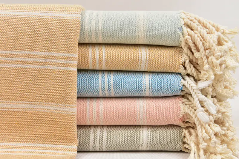 Personalized Dish Towel, Personalized Kitchen Towel, 36x24 Cotton Striped Towel, Wedding Gift For Bride, Small Bath Towels, Beach Wedding Favor - 1