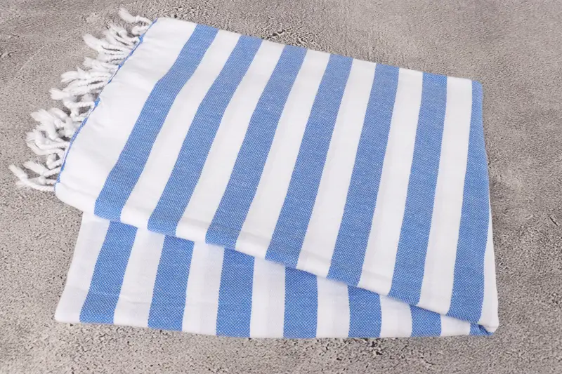 Traditional Turkish peshtemal for hammam, Custom Towel, Luxury towel, Gift For Coworker, Quick-Dry Beach Towel, 68x36 Cotton Striped Towel - 6