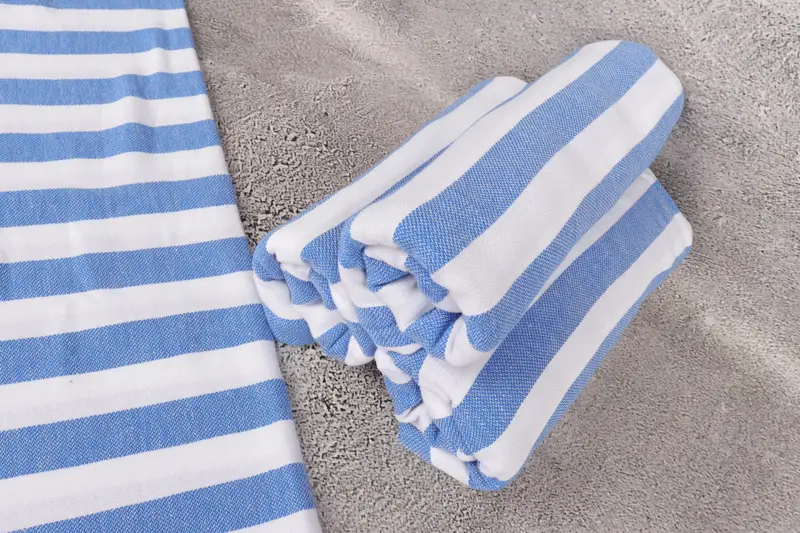 Traditional Turkish peshtemal for hammam, Custom Towel, Luxury towel, Gift For Coworker, Quick-Dry Beach Towel, 68x36 Cotton Striped Towel - 8