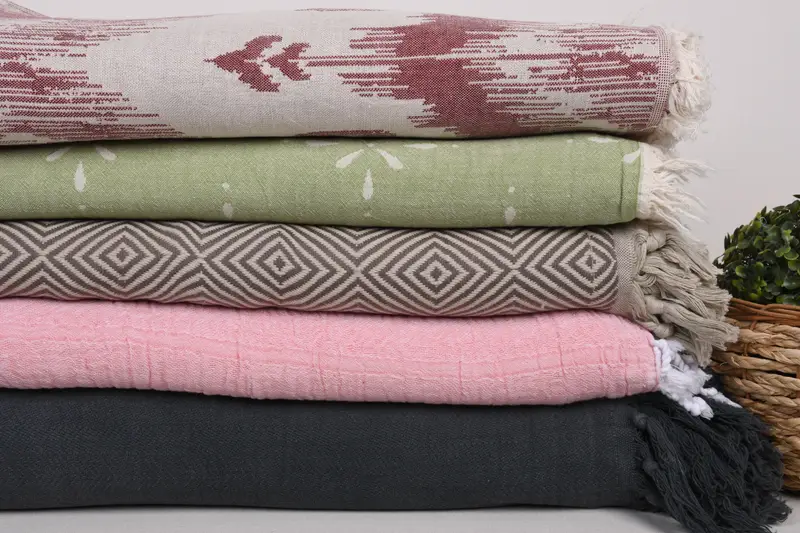80x60 Cotton Set of 5 Towel, Organic Throw, Personalized Blanket, Bachelorette Party Gifts For Bride, Bedspread, Couch Cover, Throw Blanket - 3