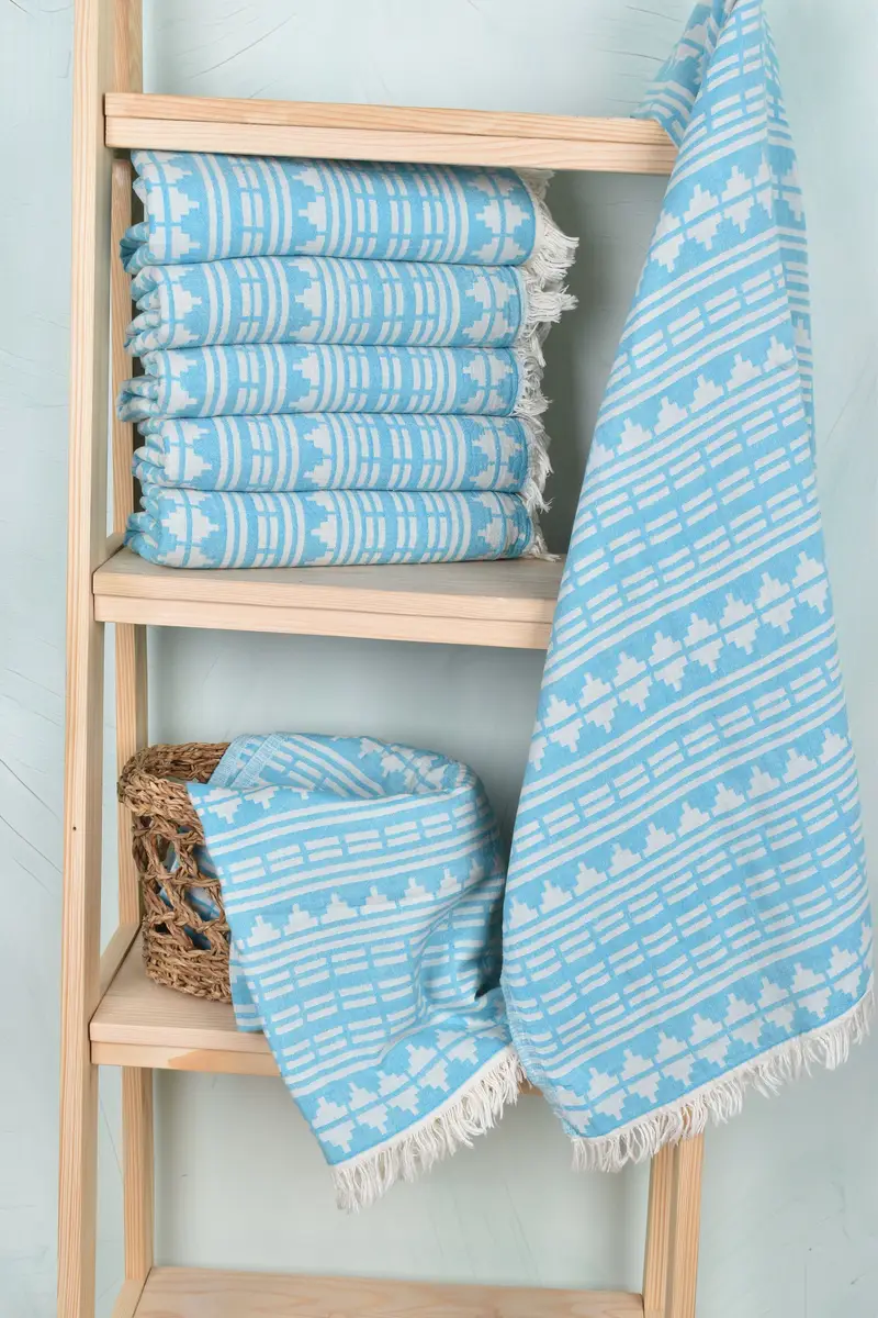 Employee Gifts, 70x40 Linen Kilim Design Towel, Bachelorette Party Favors, Housewarming Gift, First Wedding Anniversary Gift, Thin towel - 4