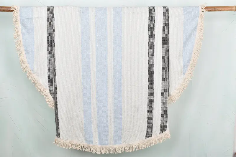 Best Beach Towel, Gifts For Him, Eco-friendly Turkish peshtemal towel, Custom Wedding Gift, 64x64 Cotton Round Diamond Towel, Gift For Coworker - 1