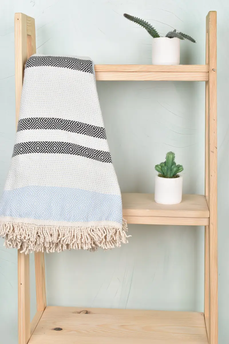 Best Beach Towel, Gifts For Him, Eco-friendly Turkish peshtemal towel, Custom Wedding Gift, 64x64 Cotton Round Diamond Towel, Gift For Coworker - 8